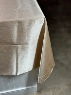 Luxury Satin Table Linen in Taupe