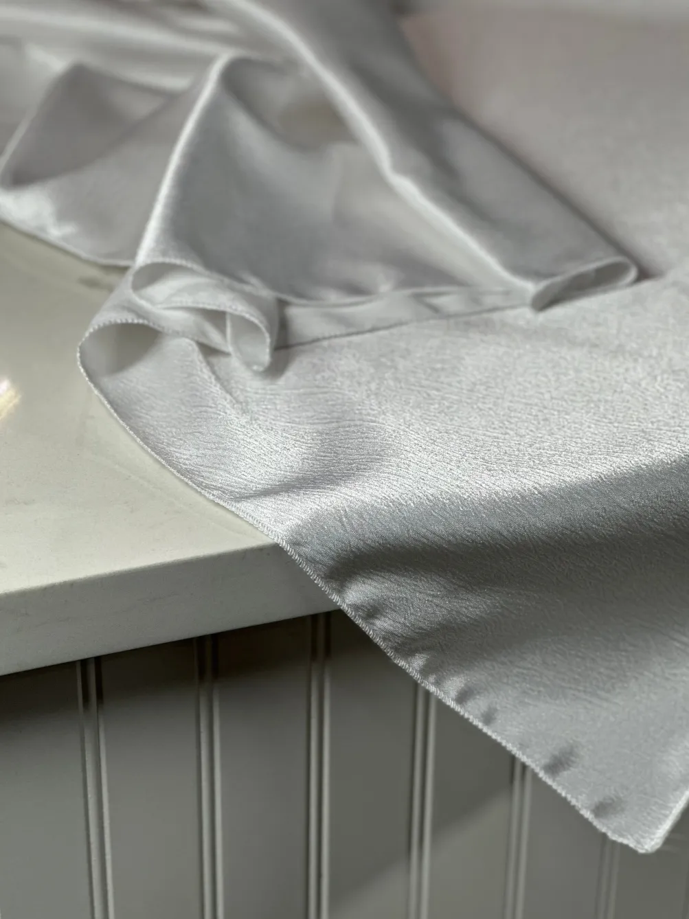 Luxury Satin Table Linen in White