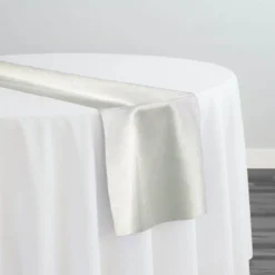 Luxury Satin Table Runner in Ivory