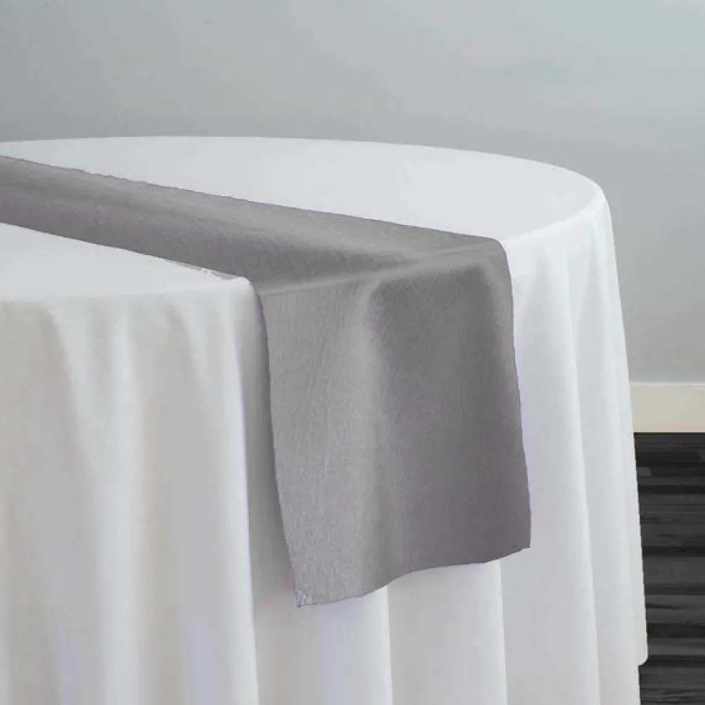 Luxury Satin Table Runner in Silver