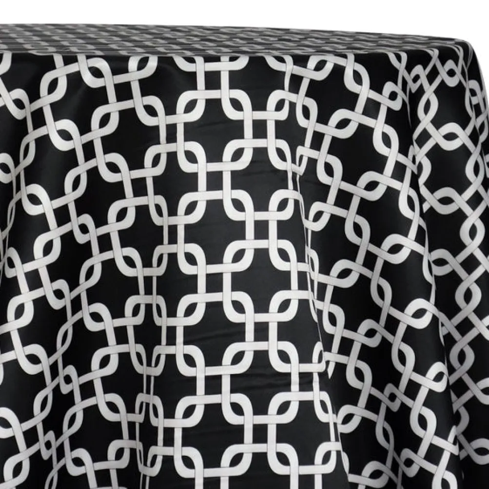 Lynx Print (Lamour) Table Linen in Black