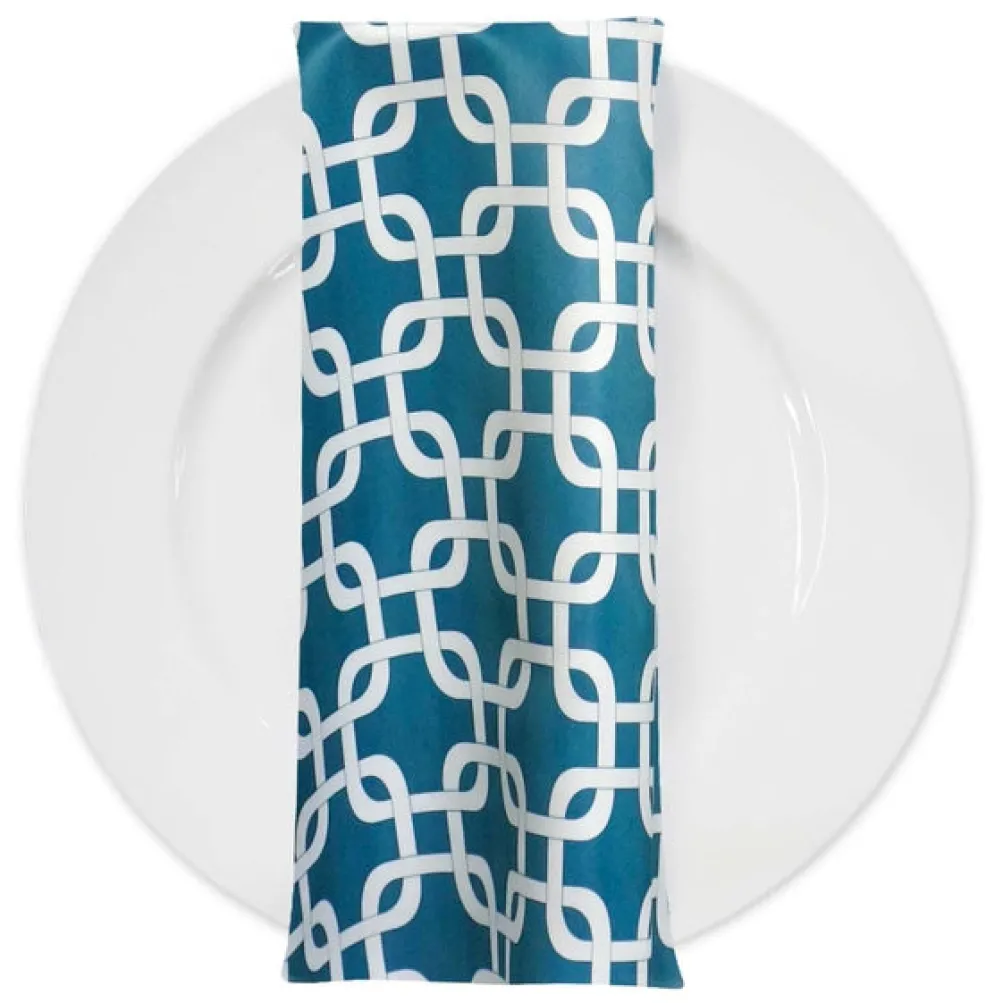 Lynx Print (Lamour) Table Napkin in Teal