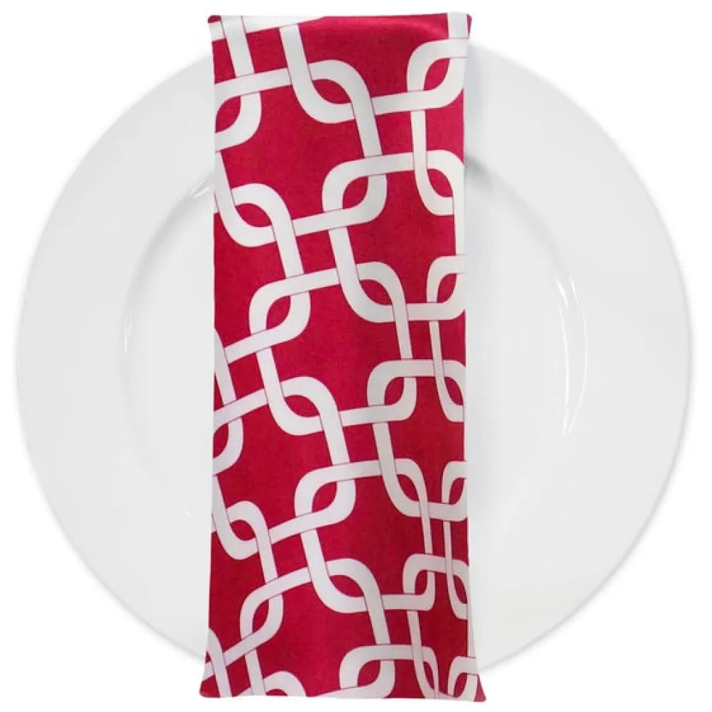 Lynx Print (Lamour) Table Napkin in Fuchsia