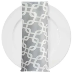 Lynx Print (Lamour) Table Napkin in Silver