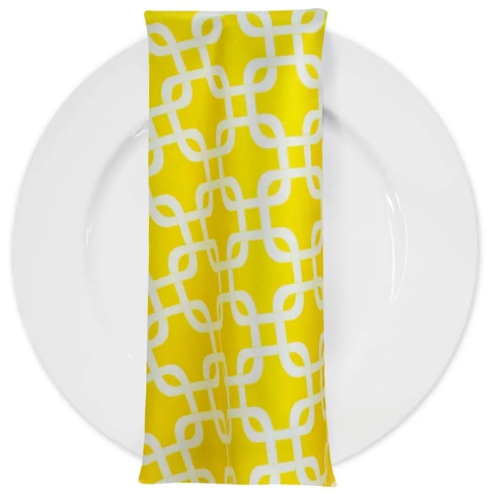 Lynx Print (Lamour) Table Napkin in Yellow