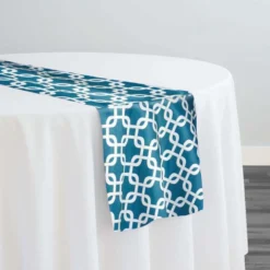 Lynx Print (Lamour) Table Runner in Teal