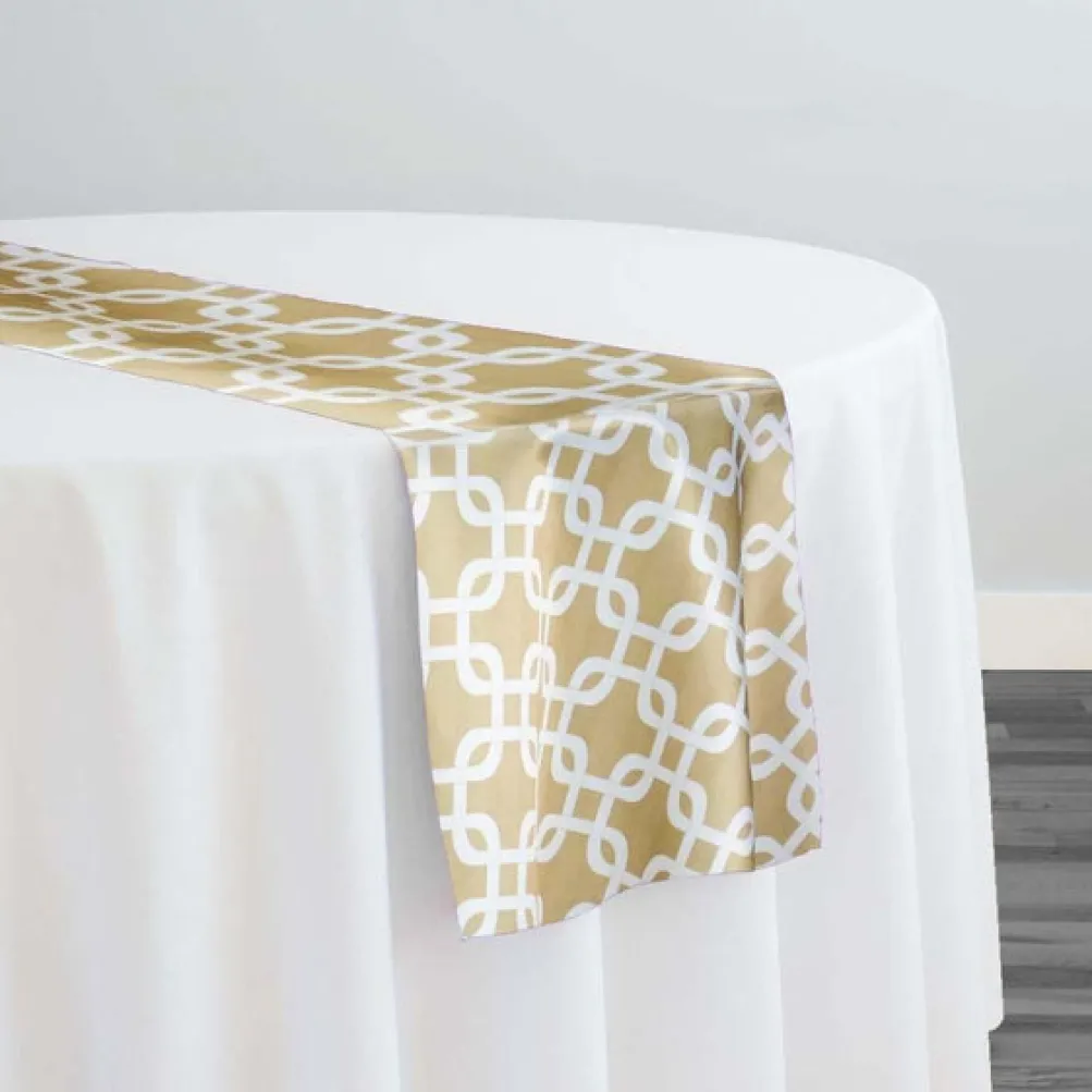 Lynx Print (Lamour) Table Runner in Khaki