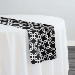 Lynx Print (Lamour) Table Runner in Black