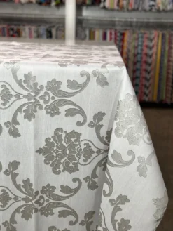 Madison Jacquard (Reversible) Table Linen in Silver