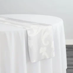 Madison Jacquard (Reversible) Table Runner in White