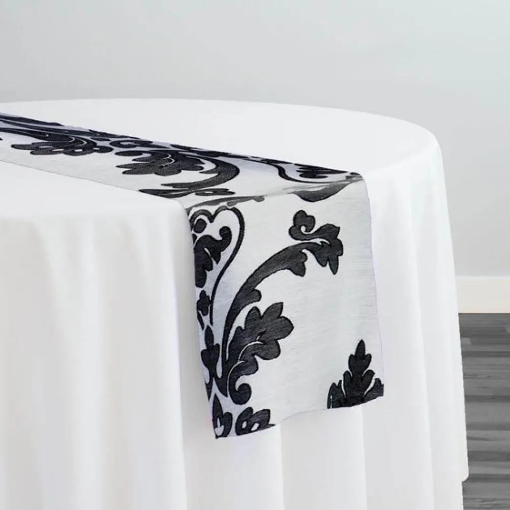 Madison Jacquard (Reversible) Table Runner in Black