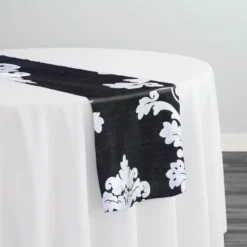 Madison Jacquard (Reversible) Table Runner in Black