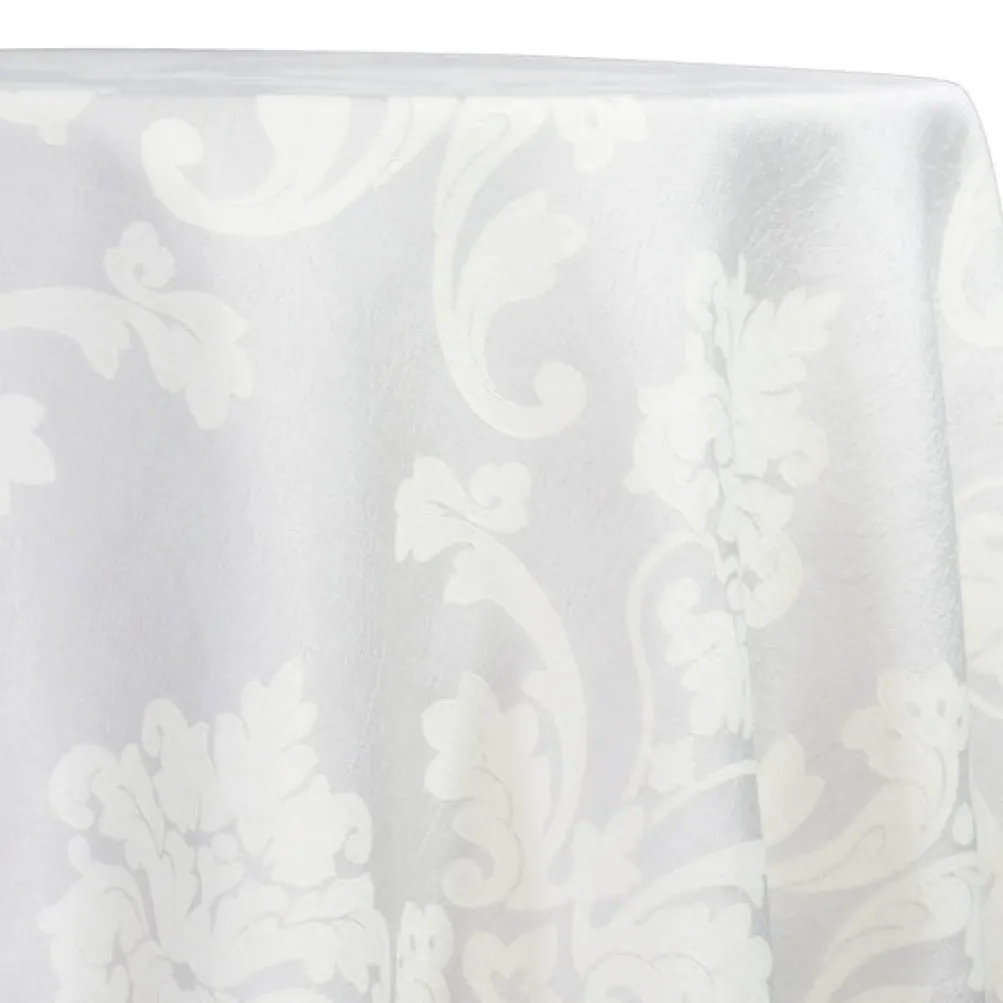 Madison Jacquard (Reversible) Table Linen in White