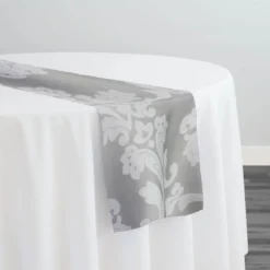 Madison Jacquard (Reversible) Table Runner in Silver