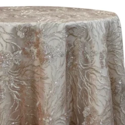 Marigold Sequins Table Linen in Rose Gold
