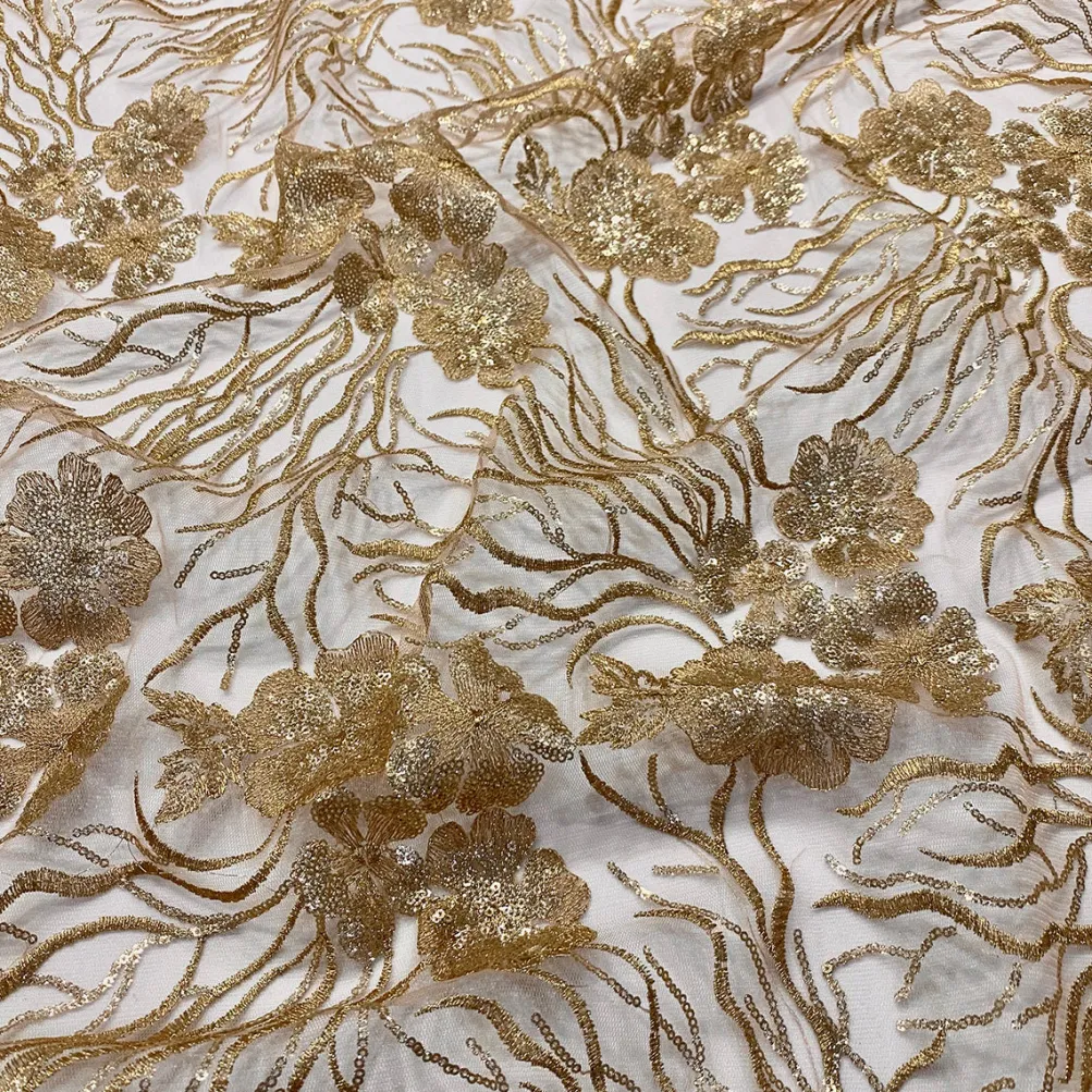 Marigold Sequins Table Linen in Rose Gold