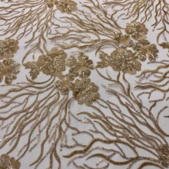 Marigold Sequins (w/ Poly Lining) Table Napkin in Rose Gold