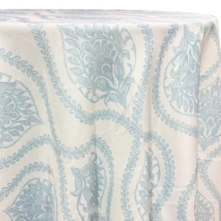 Mayfair (Slub Print) Table Linen in Lt Blue