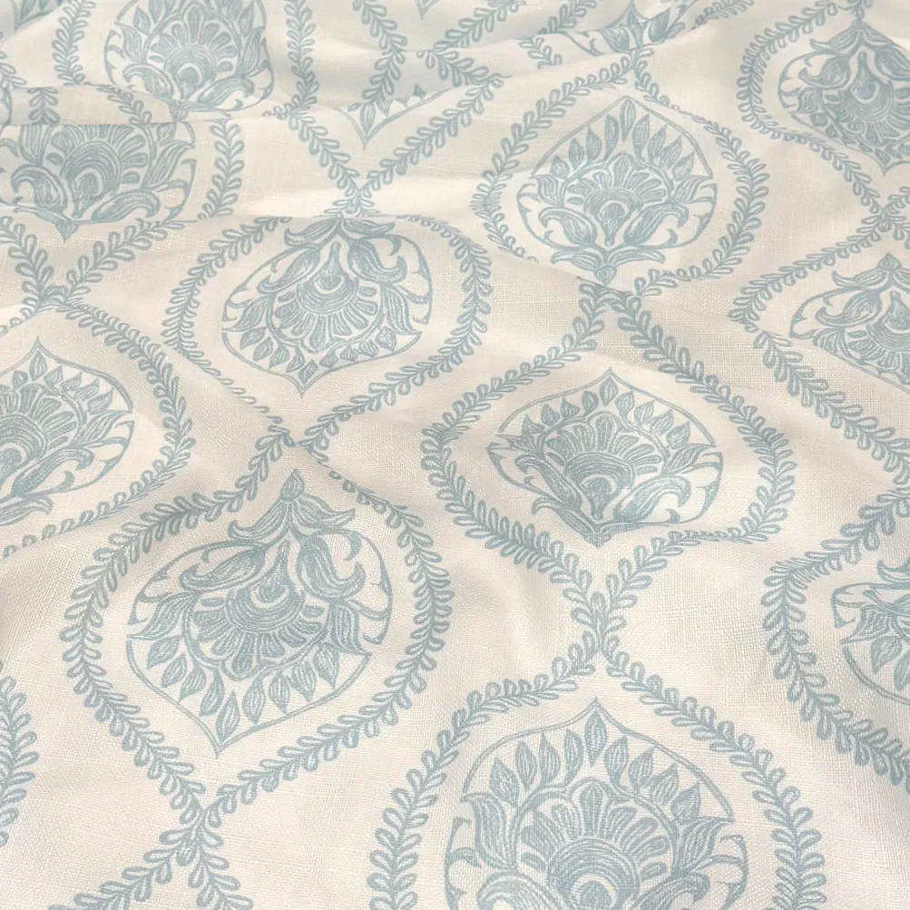 Mayfair (Slub Print) Table Linen in Lt Blue