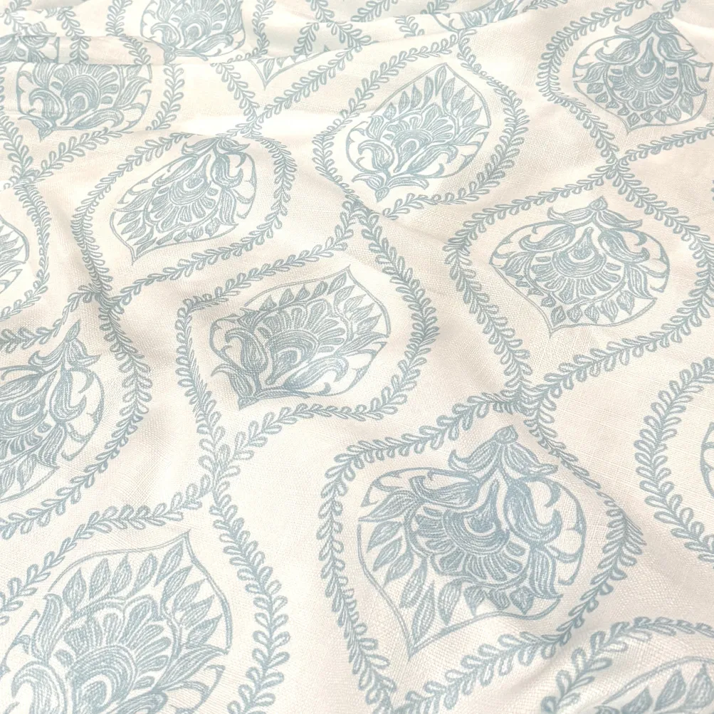 Mayfair (Slub Print) Table Linen in Lt Blue