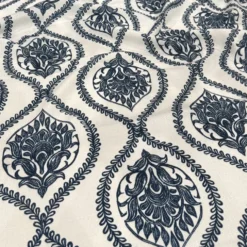 Mayfair (Slub Print) Table Linen in Navy