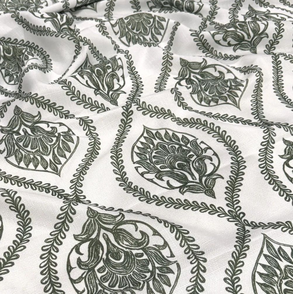 Mayfair (Slub Print) Table Linen in Willow Green