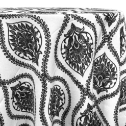 Mayfair (Slub Print) Table Linen in Black
