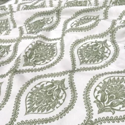 Mayfair (Slub Print) Table Linen in Sage