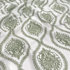 Mayfair (Slub Print) Table Linen in Sage