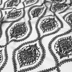 Mayfair (Slub Print) Table Napkin in Black