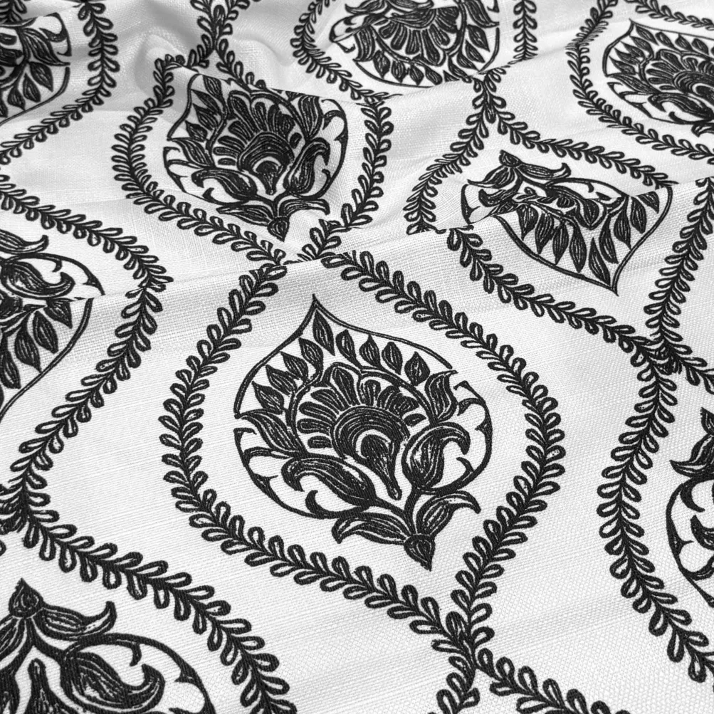Mayfair (Slub Print) Table Napkin in Black