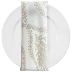 Mayfair (Slub Print) Table Napkin in Taupe