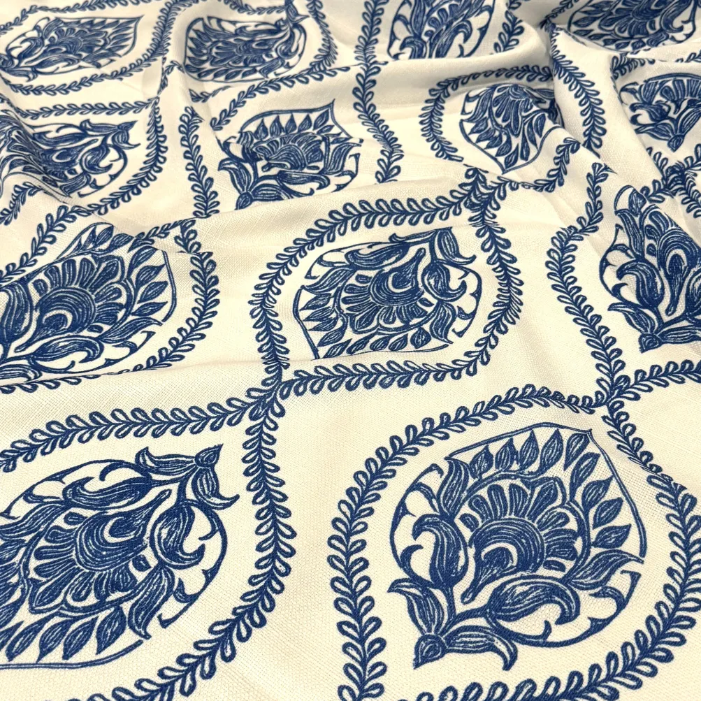 Mayfair (Slub Print) Table Runner in Royal