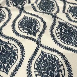 Mayfair (Slub Print) Table Runner in Navy