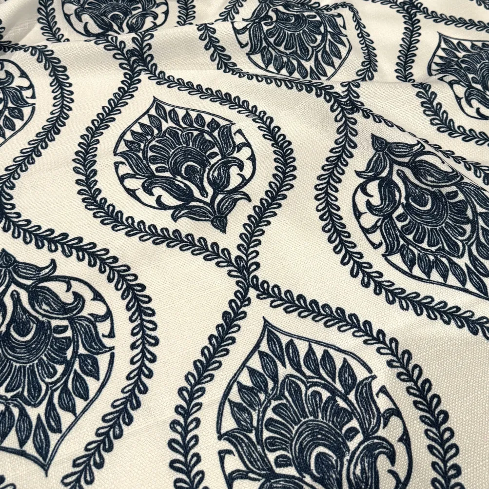 Mayfair (Slub Print) Table Runner in Navy