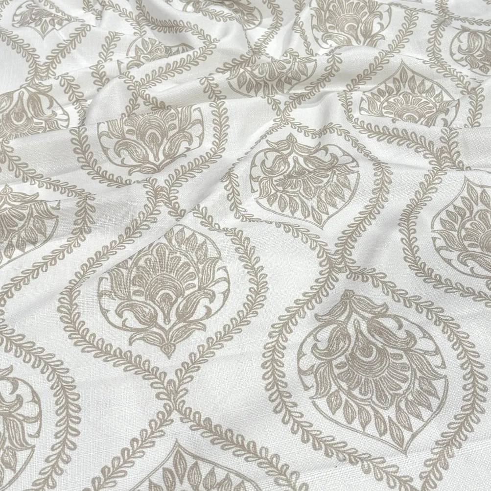 Mayfair (Slub Print) Table Runner in Taupe