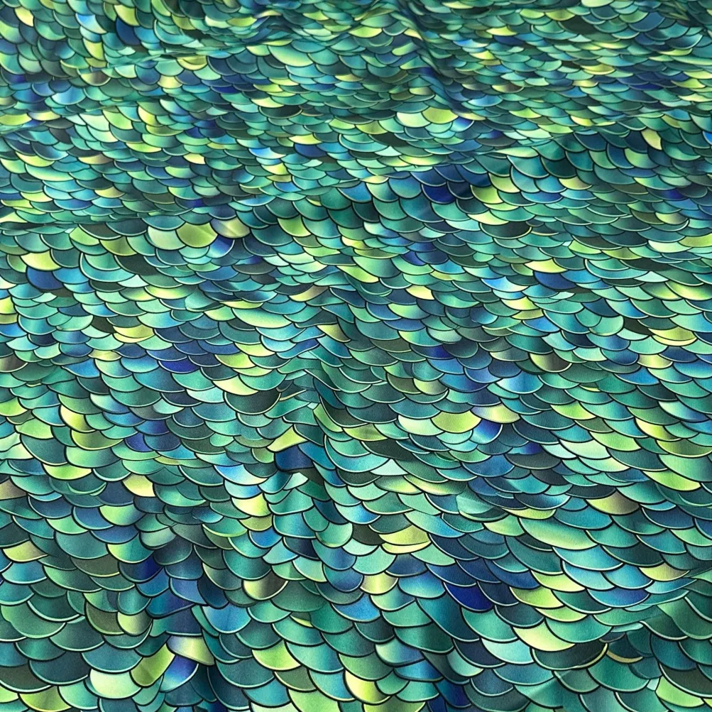 Mermaid (Poly Print) Table Runner in Emerald