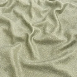Metallic Burlap Table Linen in Sage/Gold