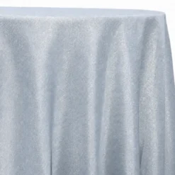 Metallic Burlap Table Linen in Blue/Silver