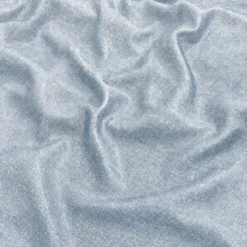 Metallic Burlap Table Linen in Blue/Silver