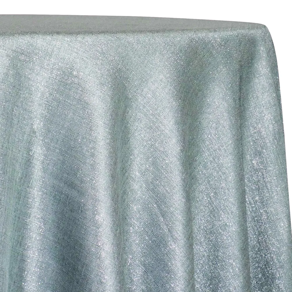 Metallic Burlap Table Linen in Gray/Silver