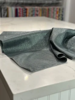 Metallic Burlap Table Linen in Gray/Silver