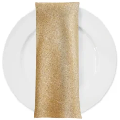 Metallic Burlap Table Napkins in Gold/Silver