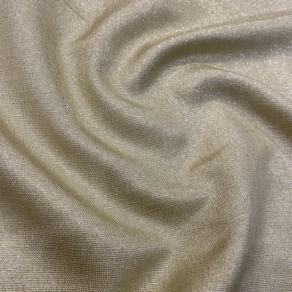 Metallic Burlap Table Runner in Champagne/Silver