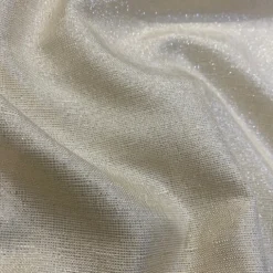 Metallic Burlap Table Runner in Ivory/Silver