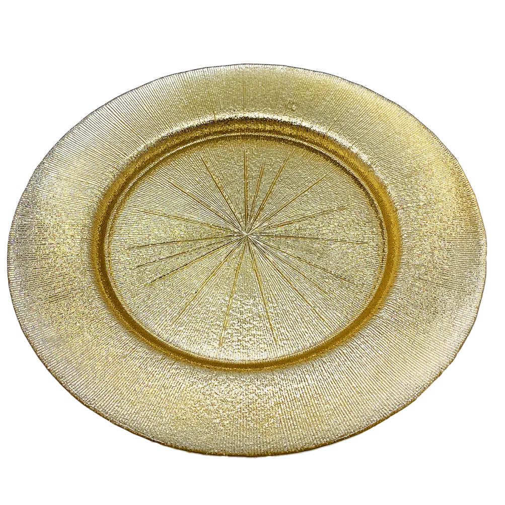 Metallic - Glass Charger Plate in Gold (Item # 0071)