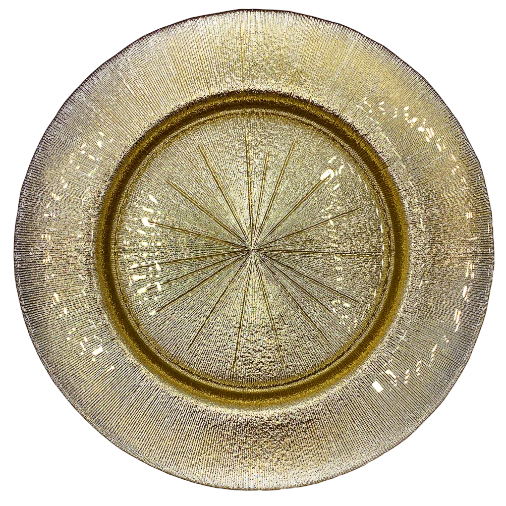 Metallic - Glass Charger Plate in Gold (Item # 0071)
