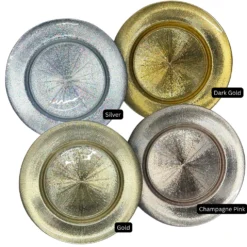 Metallic - Glass Charger Plate in Champagne Pink (Item # 0071)