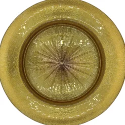 Metallic - Glass Charger Plate in Dark Gold (Item # 0071)