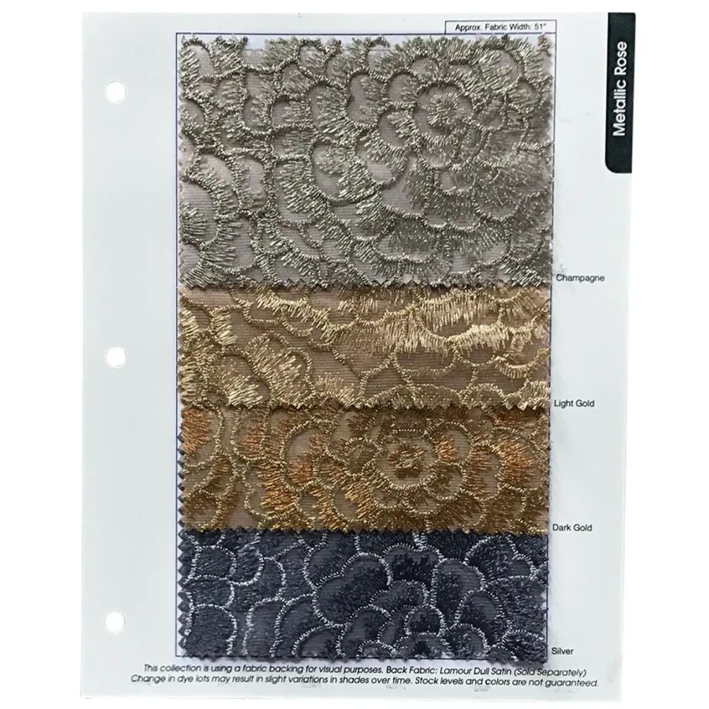 Metallic Rose Table Runner in Silver